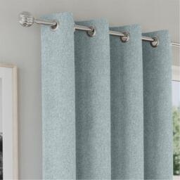 Enhanced Living Austin Blue 100% Blackout Eyelet Curtains - thumbnail 2