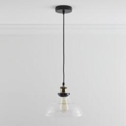 K Living Jack One Light Hanging Clear Glass Ceiling Pendant - thumbnail 1