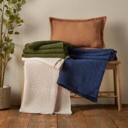 Pineapple Elephant Jaipur Chunky Waffle Cotton Cushion - thumbnail 4
