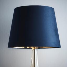 K Living Navy Velvet Empire Light Shade Gold Inner - thumbnail 1