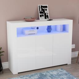 Lassic Vida Designs Nova 3 Door Multi LED Sideboard - thumbnail 1