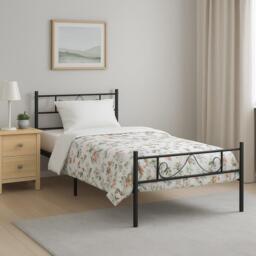 Urban Meuble Sturdy Metal Bed Frame with Elegant Headboard - thumbnail 2