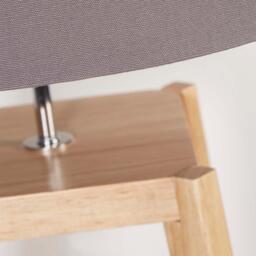 Lighting Collection Wooden Plant Stand Lamp - thumbnail 2