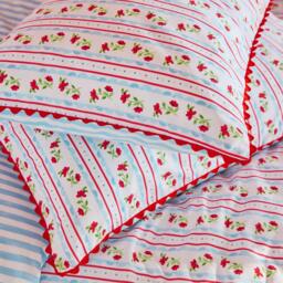 Cath Kidston Treasure Floral Stripe Cotton Duvet Cover Set - thumbnail 4