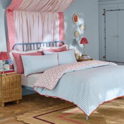Cath Kidston Treasure Floral Stripe Cotton Duvet Cover Set - thumbnail 2