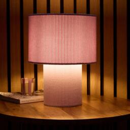 K Living Tokyo Lilac Velvet Stripe Table Lamp - thumbnail 2