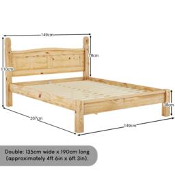 Lassic Vida Designs Corona Double Bed Low Foot End - thumbnail 2