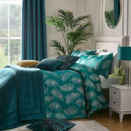 Laurence Llewelyn-Bowen Dandy Luxe Jacquard Feather Duvet Cover Set - Teal - thumbnail 4
