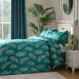 Laurence Llewelyn-Bowen Dandy Luxe Jacquard Feather Duvet Cover Set - Teal - thumbnail 1