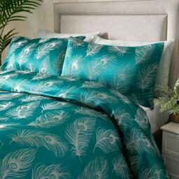 Laurence Llewelyn-Bowen Dandy Luxe Jacquard Feather Duvet Cover Set - Teal - thumbnail 2