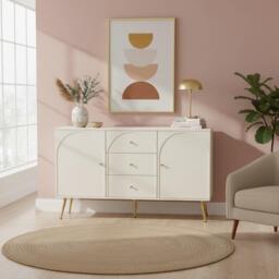 Urban Meuble White Sideboard Modern Design Ample Storage - thumbnail 3