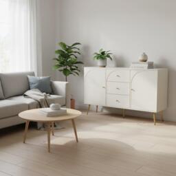 Urban Meuble White Sideboard Modern Design Ample Storage - thumbnail 2