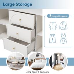 Urban Meuble White Sideboard Modern Design Ample Storage - thumbnail 5