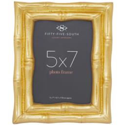 Interiors by Premier Hiba Gold Finish Bamboo Effect Photo Frame 5x7in - thumbnail 4