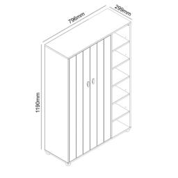 GFW GFW Bideford Tall Shoe Cabinet - thumbnail 9