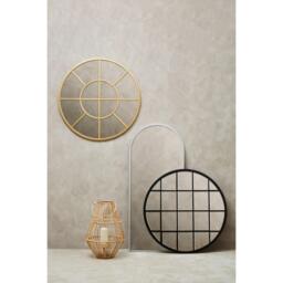 Interiors by Premier Descartes Gold Finish Round Wall Mirror