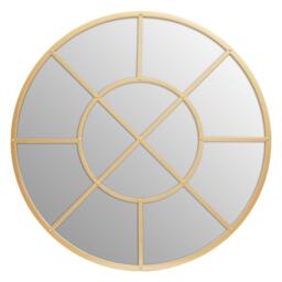 Interiors by Premier Descartes Gold Finish Round Wall Mirror - thumbnail 4
