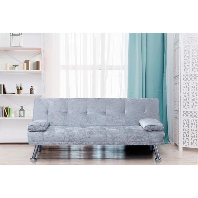 Comfy Living Italian Crushed Velvet Sofa Bed