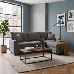 Urban Meuble Modern 3-Seater L-Shaped Sofa with Ottoman - thumbnail 4