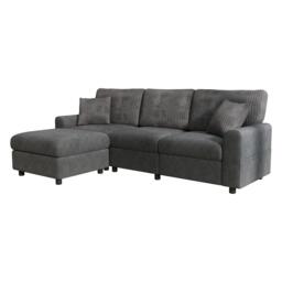Urban Meuble Modern 3-Seater L-Shaped Sofa with Ottoman - thumbnail 7