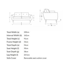 Jack Wills Jack 3 Seat Sofa in Velvet - thumbnail 3