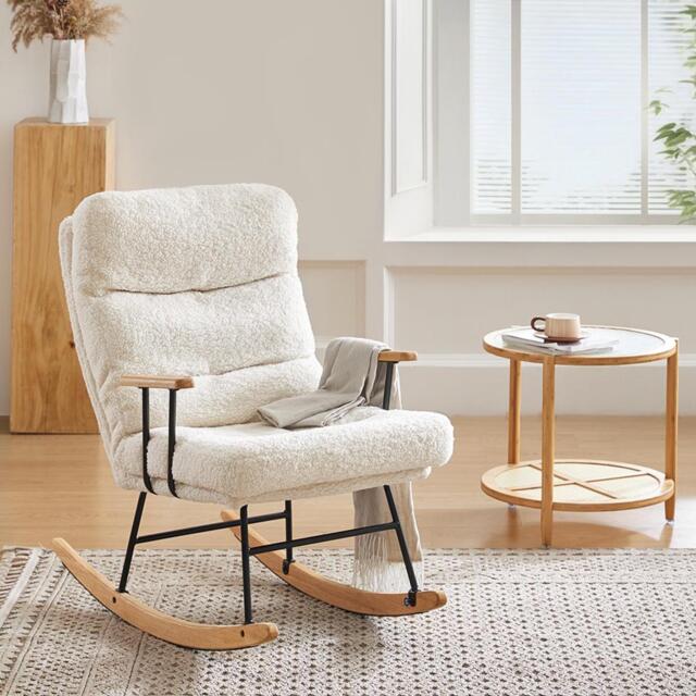 Kabinet UK Sherpa Upholstered Adjustable Rocking Chair - image 1