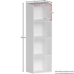 Lassic Vida Designs Oxford 4 Tier Cube Bookcase - thumbnail 2