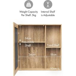 VonHaus VonHaus Bathroom Mirror Cabinet - Chester Range - thumbnail 7