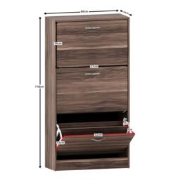 Lassic Vida Designs 3 Drawer Shoe Cabinet - thumbnail 2