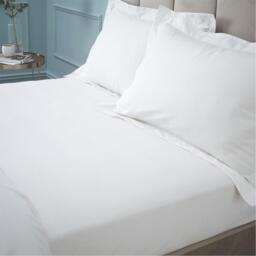 Biba 180 Thread Count White Fitted Sheet - thumbnail 3