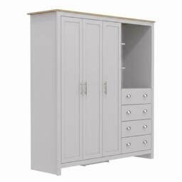 Jack Wills Lancaster 4 Drawer Wardrobe Combi Unit - thumbnail 3