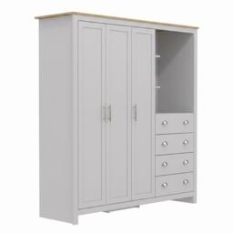 Jack Wills Lancaster 4 Drawer Wardrobe Combi Unit - thumbnail 3