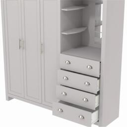 Jack Wills Lancaster 4 Drawer Wardrobe Combi Unit - thumbnail 5