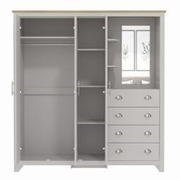 Jack Wills Lancaster 4 Drawer Wardrobe Combi Unit - thumbnail 4