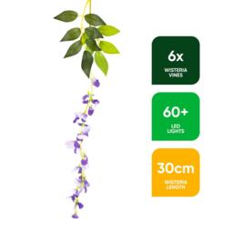 Streetwize Solar Decorative Wisteria Flower Lights - thumbnail 3