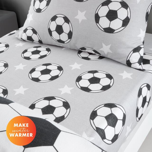Catherine Lansfield Brushed Cotton Football Stars Fitted Sheet - image 1
