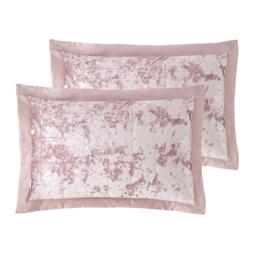 Catherine Lansfield Crushed Velvet Quilted Pillow sham Pair - thumbnail 3