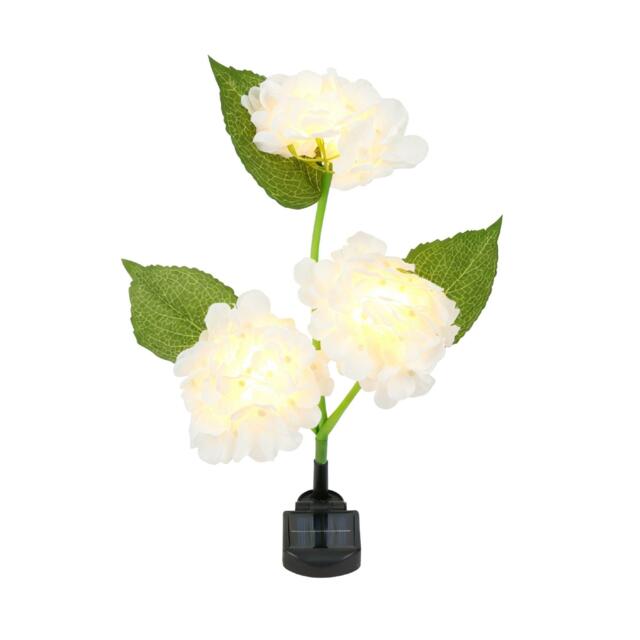 Streetwize Hydrangea Solar Lights - (3 Flower Stem) - image 1