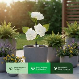 Streetwize Hydrangea Solar Lights - (3 Flower Stem) - thumbnail 3