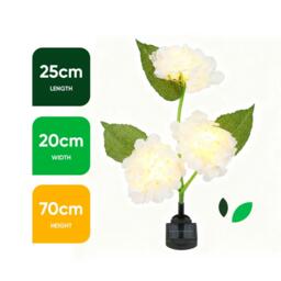 Streetwize Hydrangea Solar Lights - (3 Flower Stem) - thumbnail 2