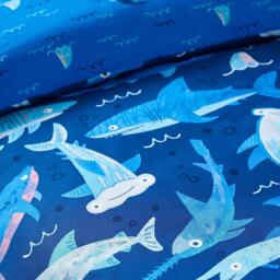 Catherine Lansfield Jawsome Shark Reversible Duvet Cover Set - thumbnail 4