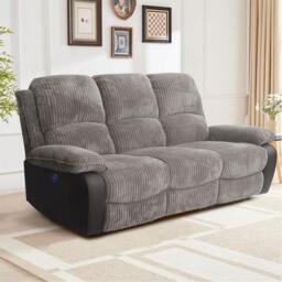 Comfy Living Electric Reclining Jumbo Chord Sofa Set