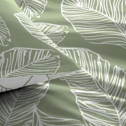 Fusion Matteo Leaf Print Duvet Cover Set in Green - thumbnail 2