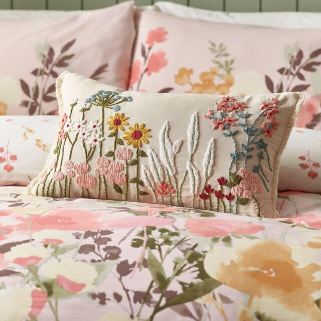 Catherine Lansfield Countryside Floral Embellished Cushion - image 1