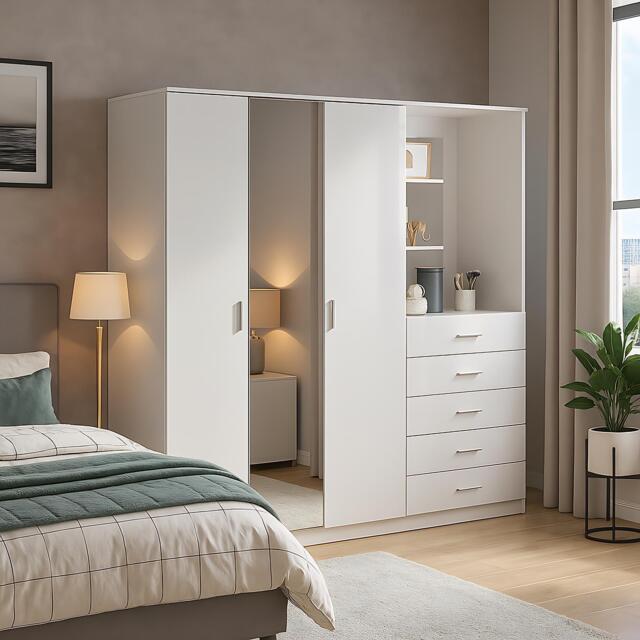 Jack Wills Carlton High Gloss Mirror Combi Unit - image 1