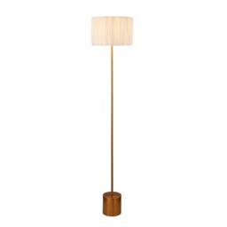 Lighting Collection White Raffia Floor Lamp - thumbnail 4
