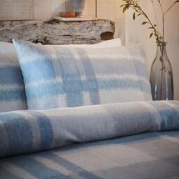 Appletree Verbier Check Brushed Cotton Duvet Cover - Blue - thumbnail 2