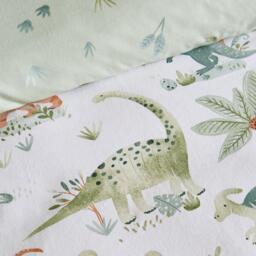 Catherine Lansfield Brushed Sleepy Saurus Dino Cotton Duvet Cover Set - thumbnail 5