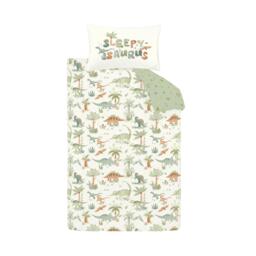 Catherine Lansfield Brushed Sleepy Saurus Dino Cotton Duvet Cover Set - thumbnail 6