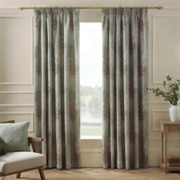 Catherine Lansfield Woodland Trees Lined Pencil Pleat Curtains - thumbnail 2